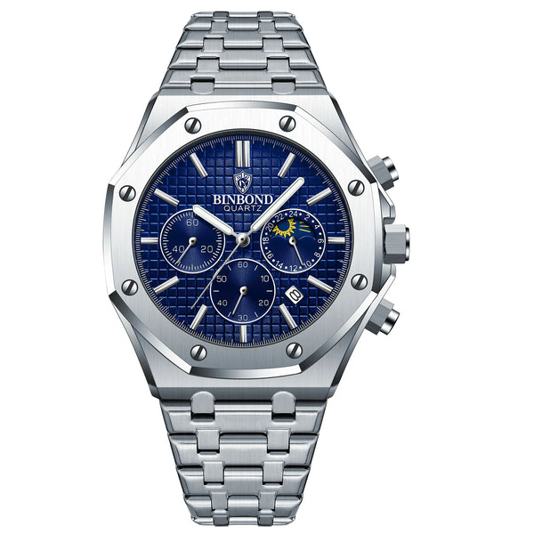 Relógio Binbond Ducal Silver Blue
