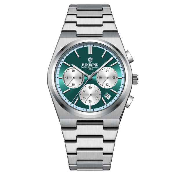 Relógio Binbond Heritage Silver Green