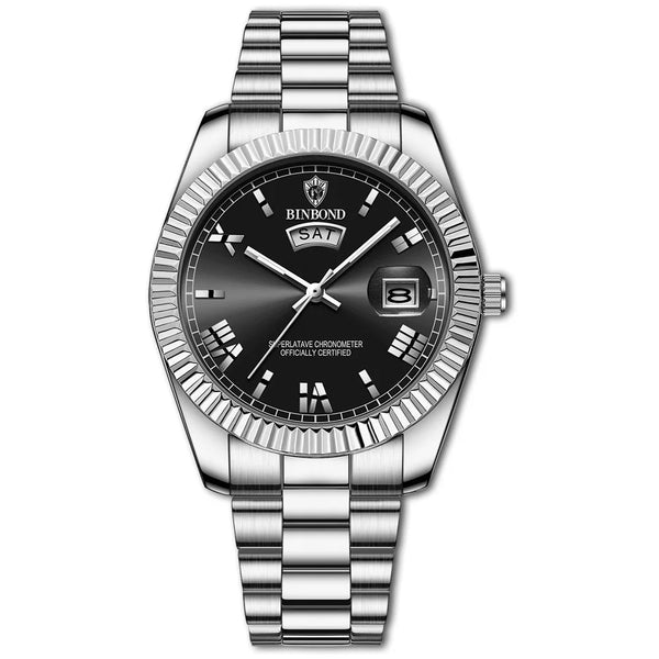 Relógio Binbond Aurum Silver Black