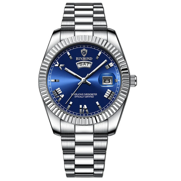 Relógio Binbond Aurum Silver Blue