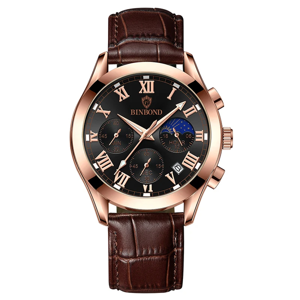 Relógio Binbond Aristocrat Brown Black