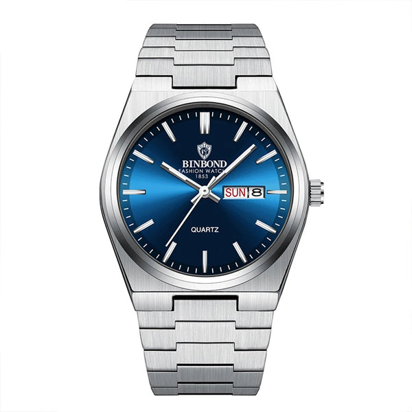 Relógio Binbond Gentleman Silver Blue